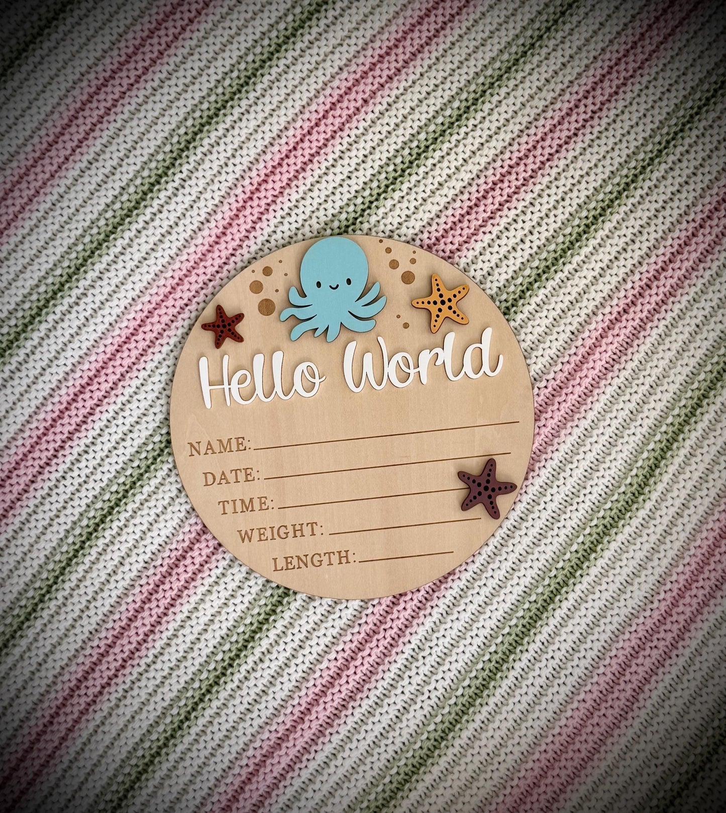 Under the Sea 'Hello World' Plaque