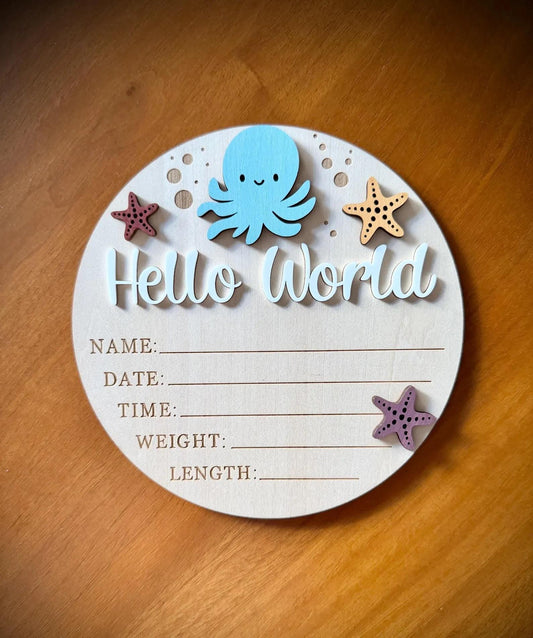 Under the Sea 'Hello World' Plaque