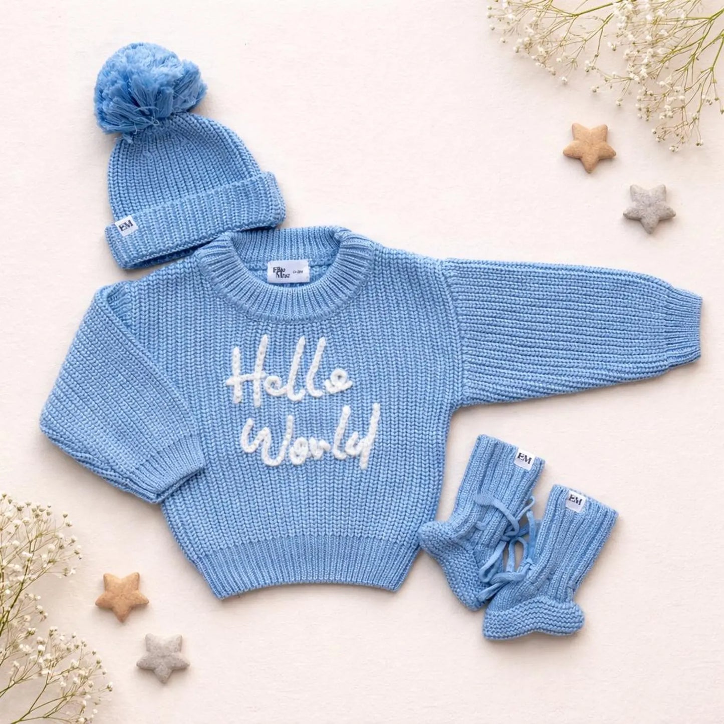 Knitted Booties| Blue