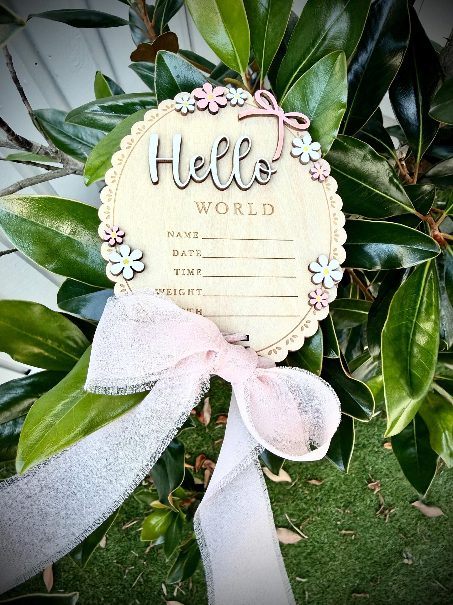 Bow 'Hello World' Plaque