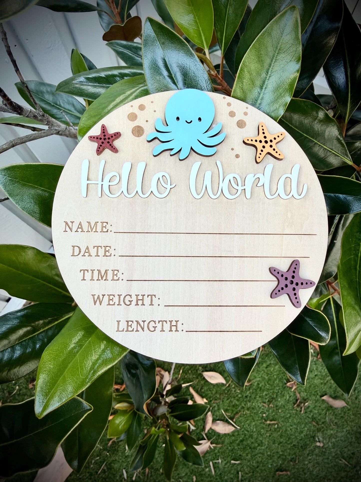 Under the Sea 'Hello World' Plaque