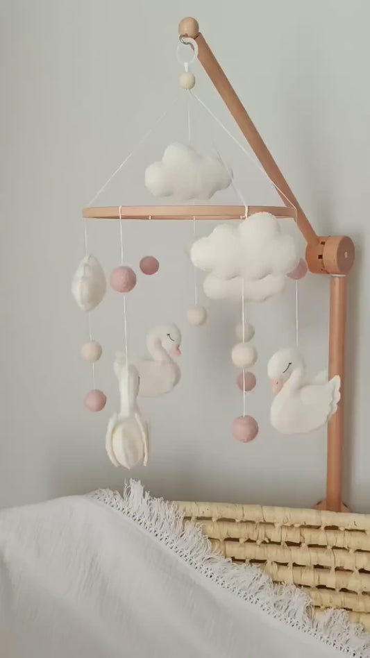 Swan Baby Mobile